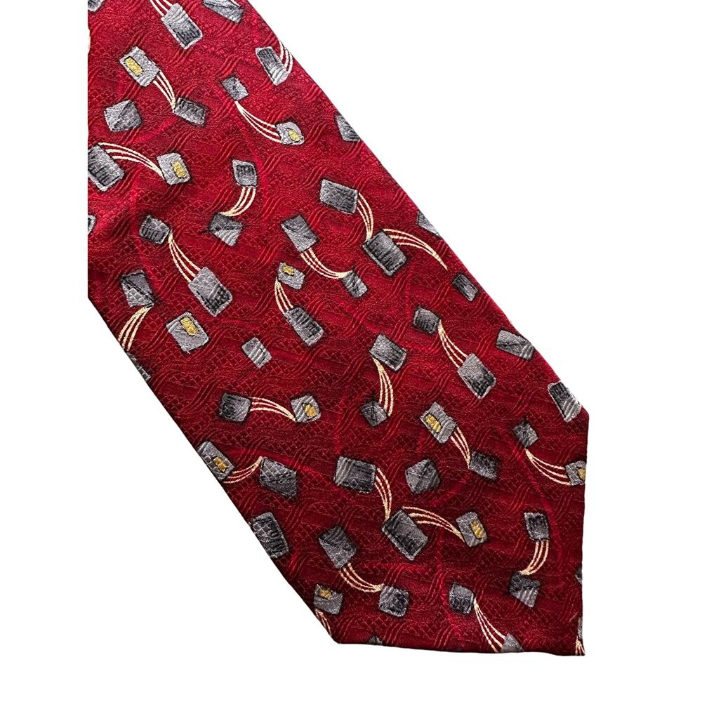 Vintage Red Silk Necktie from Daniel De Fasson